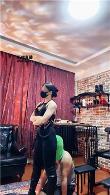 【冷颜】长靴白袜虐狗笼绿帽 JS250316-17