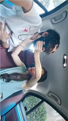 【小白街头搭讪】长裙女神车内调   JS260914-6